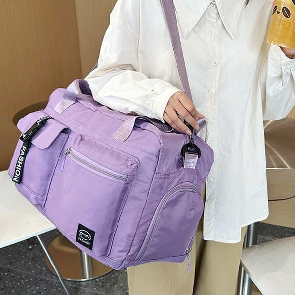 多機能ポケット付き大容量ボストン型圧縮トラベルポーチ