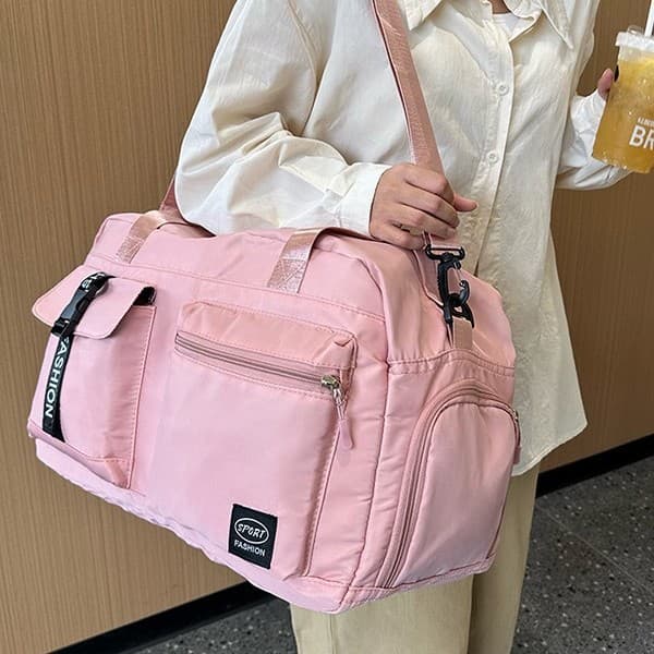 多機能ポケット付き大容量ボストン型圧縮トラベルポーチ